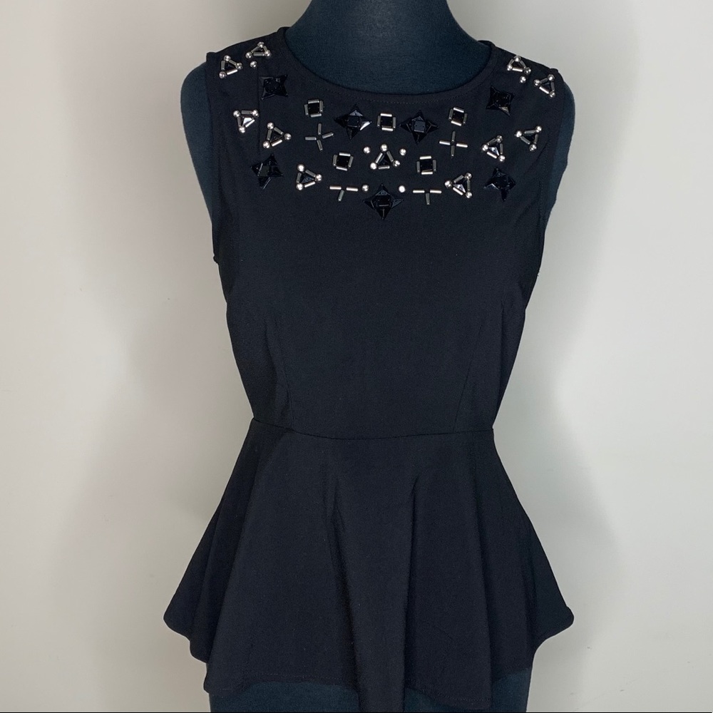 F21 Peplum Studded Top (S)